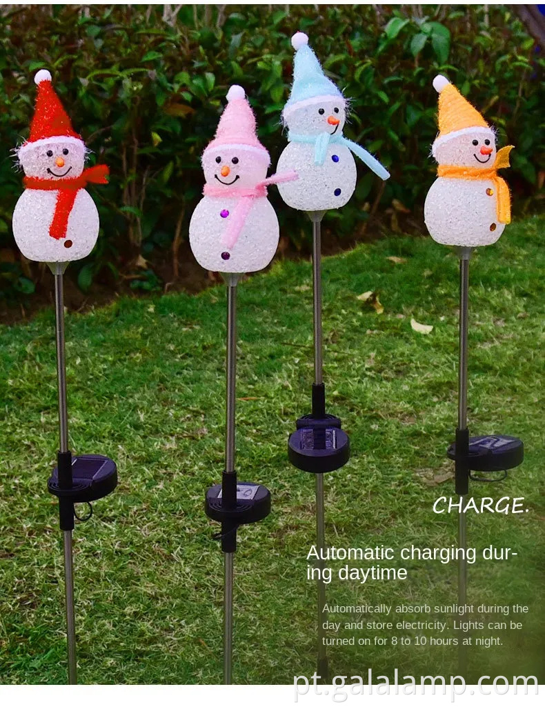 Iluminando luminárias de piso solar festivas para decoração ao ar livre